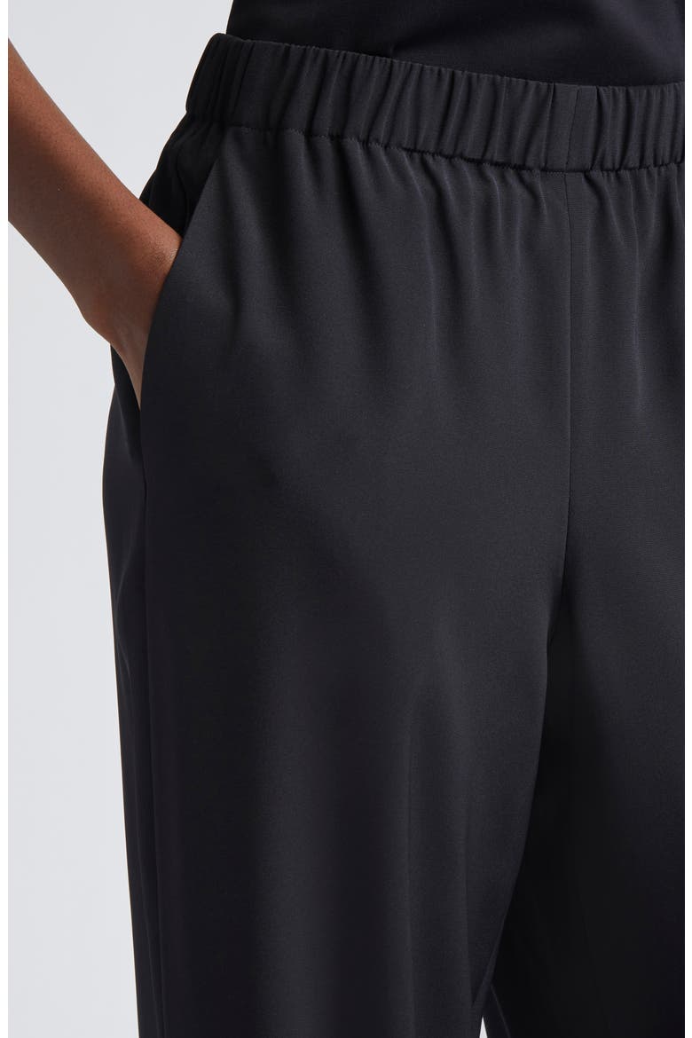 Perry Stretch Silk Crêpe de Chine Pants, Alternate, color, BLACK