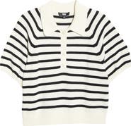 PAIGE Birch Stripe Organic Cotton & Silk Blend Sweater