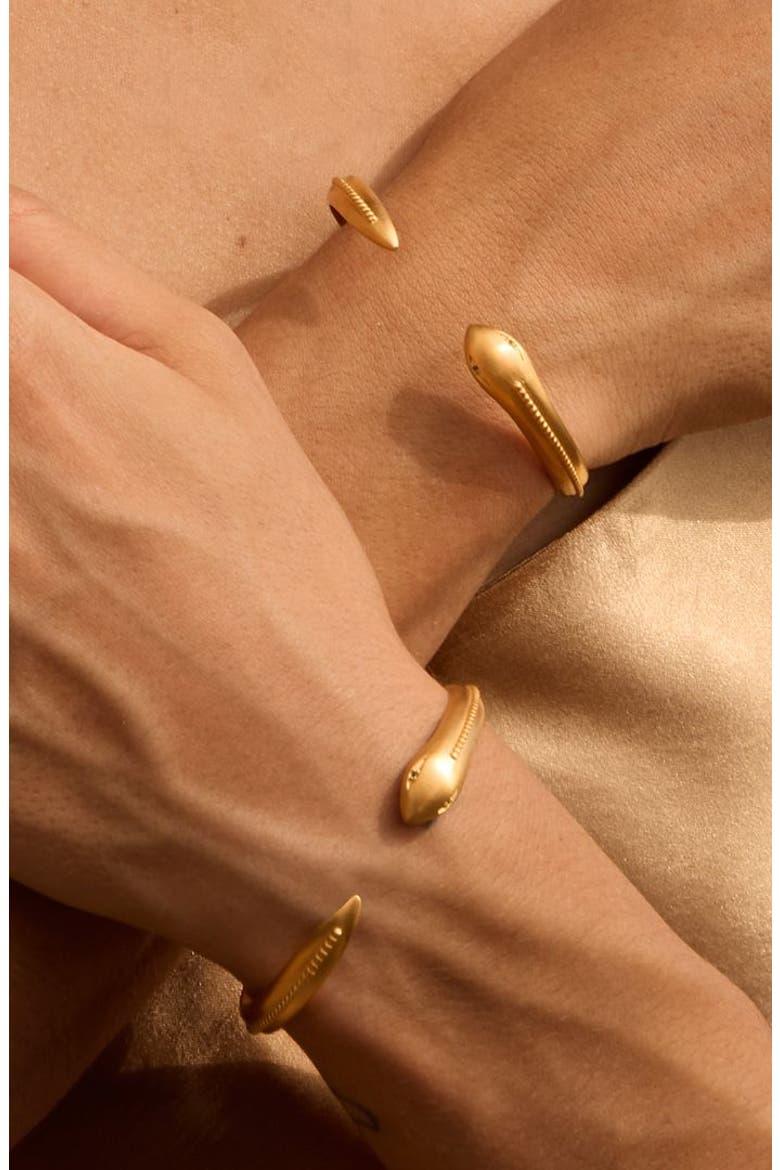Sacred Guidance Snake Cuff Bracelet, Alternate, color, Metallic Gold