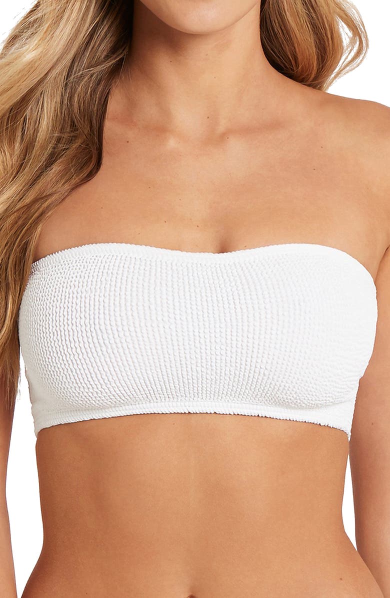 bond-eye BOUND by Bone-Eye The Sierra Bandeau Ribbed Bikini Top, Main, color, 
