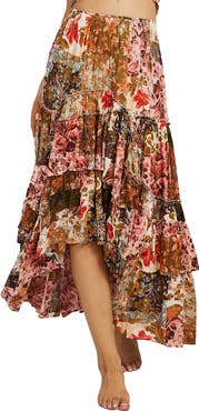 Talisman the Label Sassy Ruffle High/Low Maxi Skirt