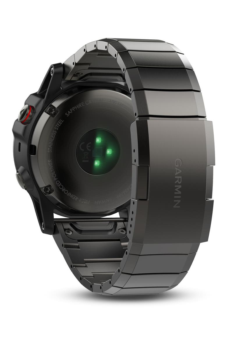 fenix® 5X Sapphire Premium Multisport GPS Watch, 51mm, Alternate, color, GUNMETAL/ SLATE GRAY SAPPHIRE
