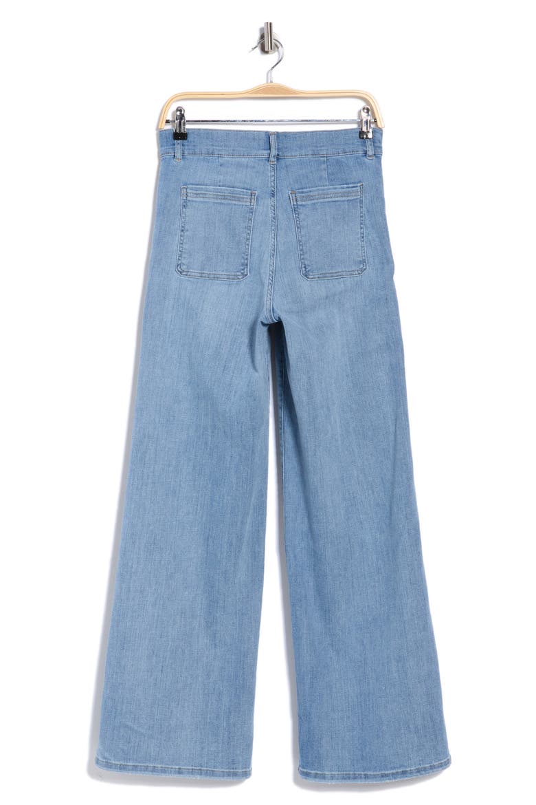 Le Slim Palazzo Bardot Pocket Wide Leg Jeans, Alternate, color, ELLIS CLEAN