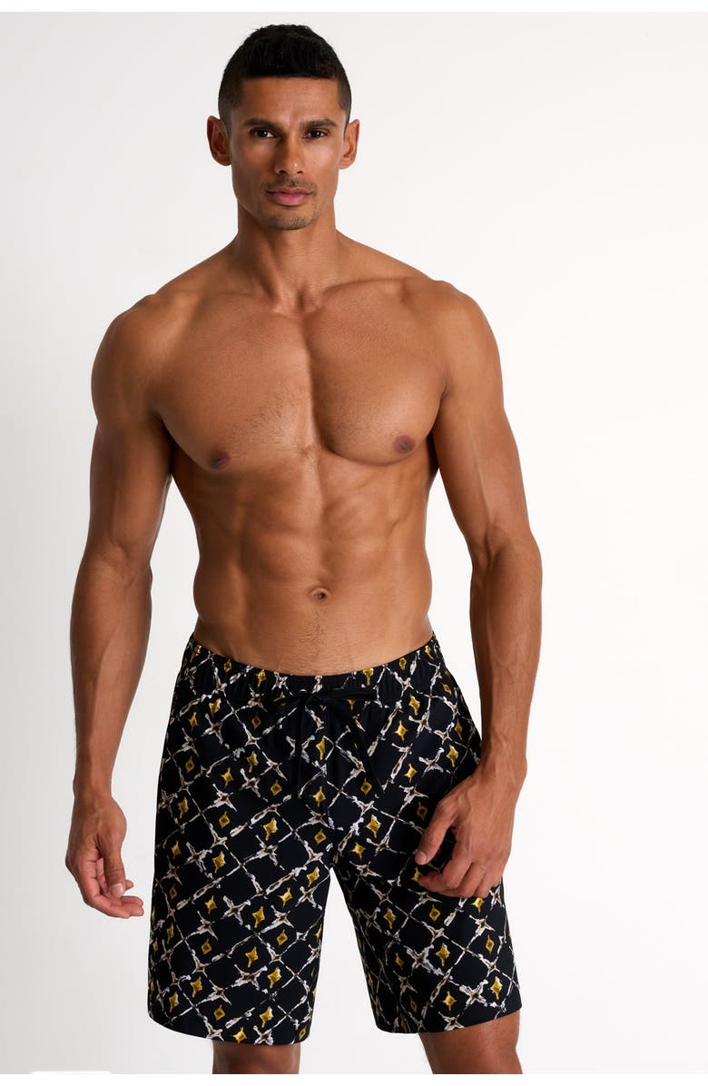 SHAN Long fit stretch swim trunks, Alternate, color,