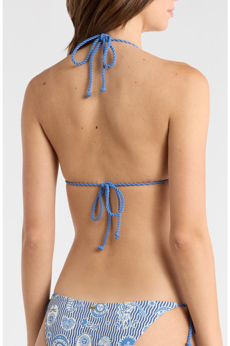 Catalina Waves Triangle Bikini Top, Alternate, color, VINTAGE BLUE