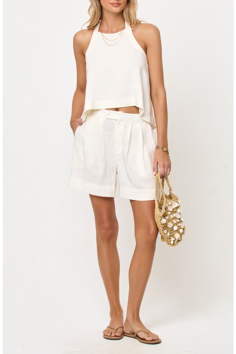Milly Halter Cover-Up Top, Alternate, color, CREAM