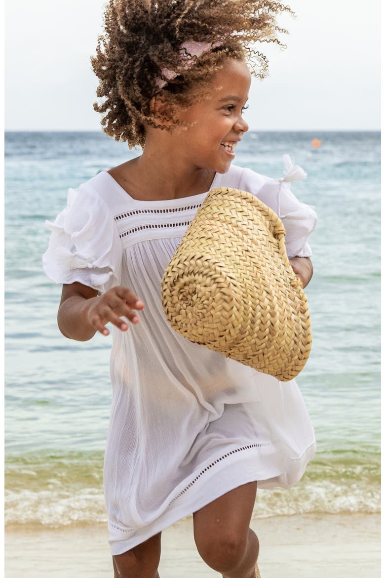 Kids' Tassel Time Cover-Up Dress, Alternate, color, WHITE