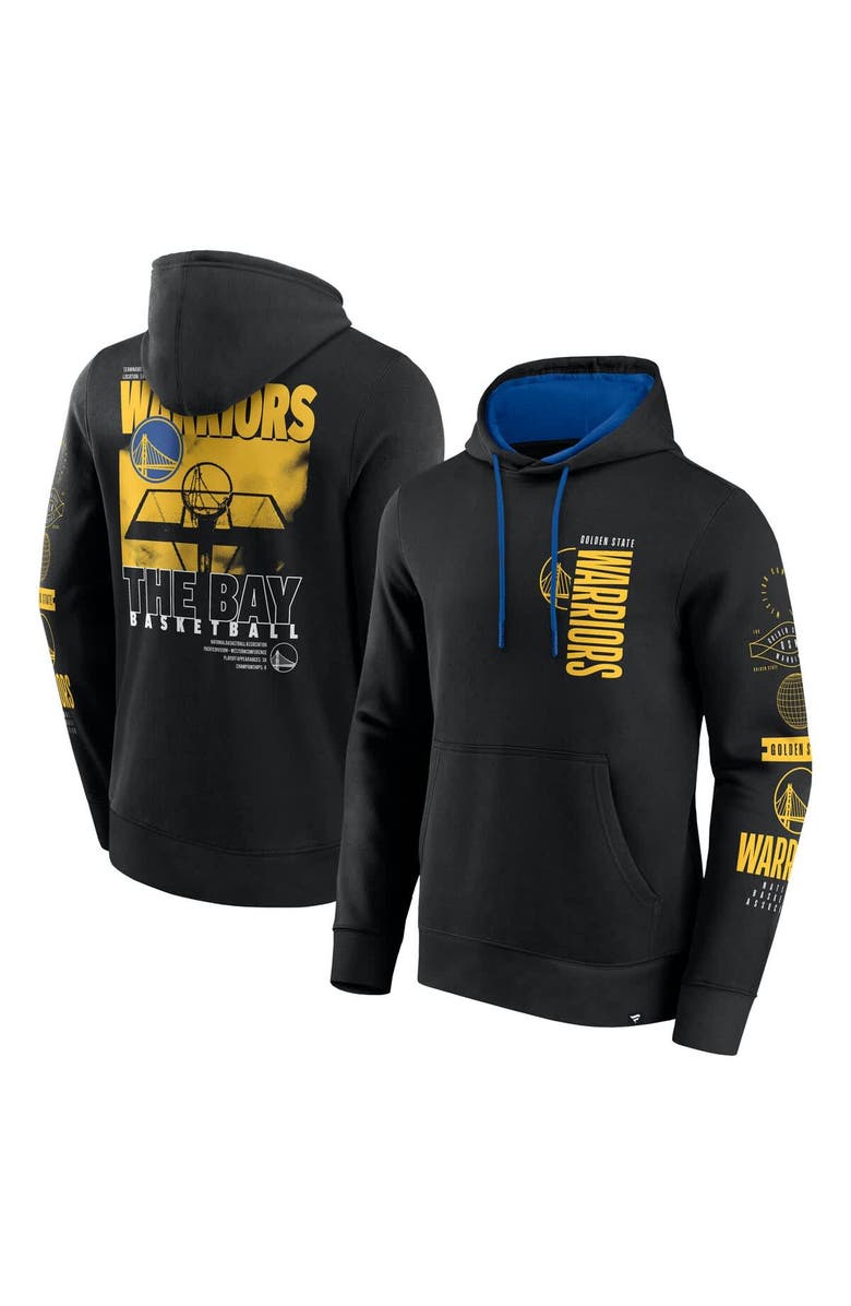 FANATICS Men's Fanatics Black Golden State Warriors Game Time Crossover Pullover Hoodie, Main, color, Black