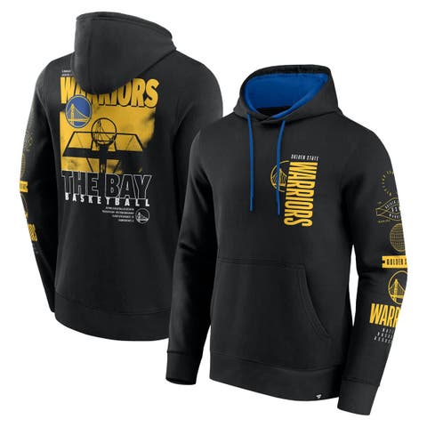 Men's Fanatics  Black Golden State Warriors Game Time Crossover Pullover Hoodie