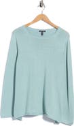 Eileen Fisher Bateau Neck Cotton Blend Sweater