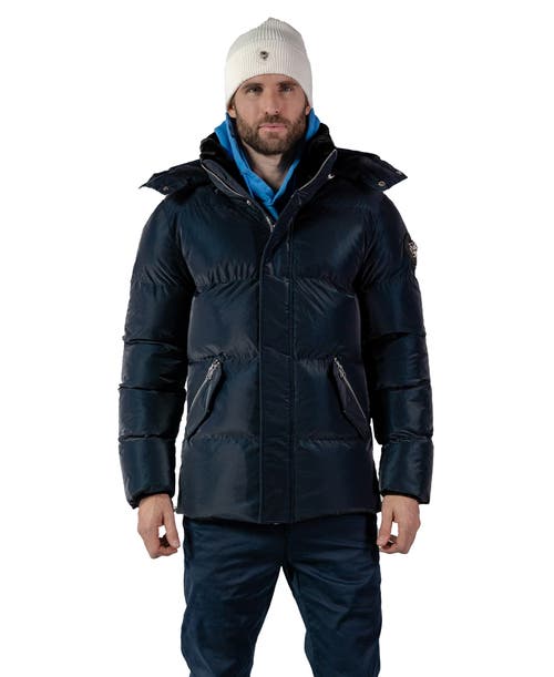 Woodpecker Men's Bumnester 3/4 Length Quilted Coat in Blue Diamond  product