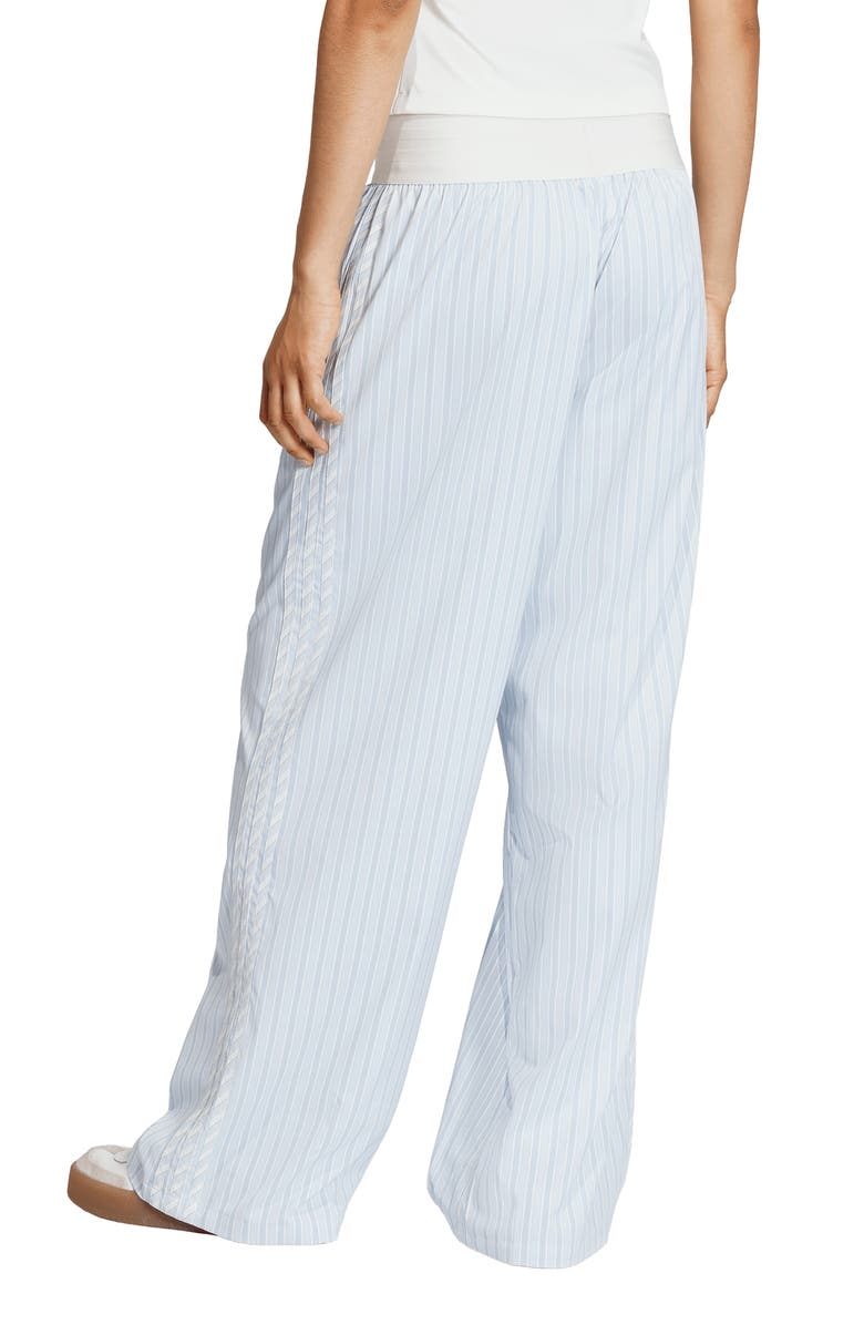 adidas Originals Stripe Wide Leg Pant, Alternate, color, Crystal Sky/ Ambient Sky