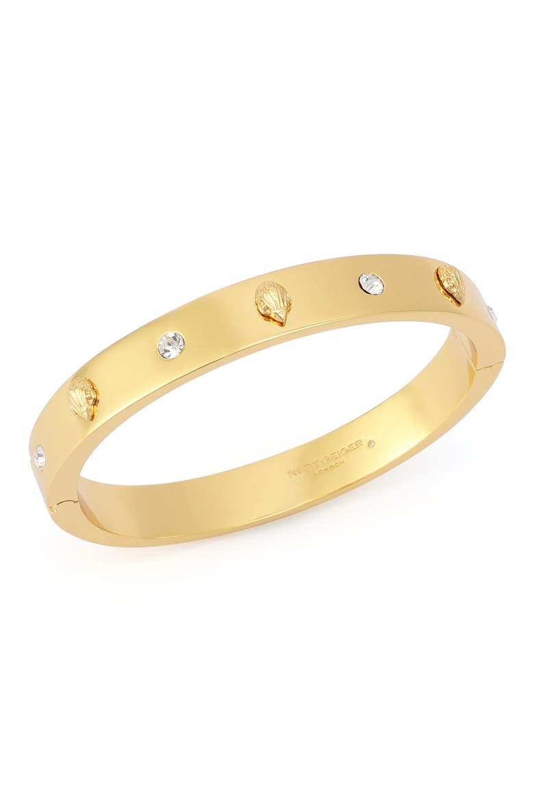 Crystal Hinge Bangle, Main, color, SHINY GOLD