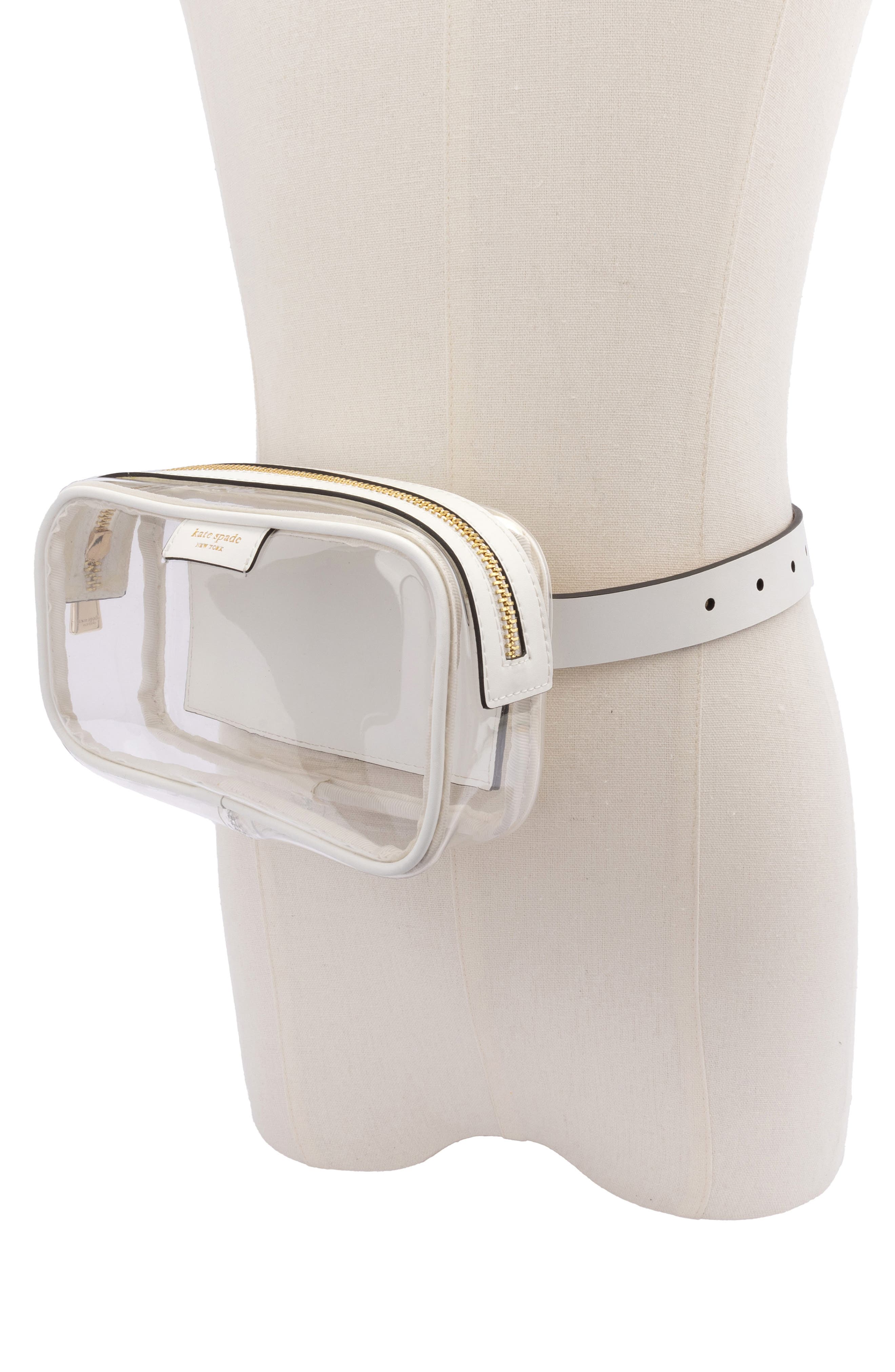 Kate Spade New York clear belt bag, Alternate, color, Clear/ True White