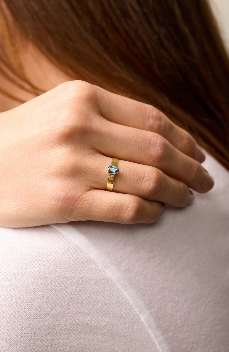 Bony Levy 14K Gold Topaz Ring, Alternate, color, 14K Yellow Gold Blue Topaz