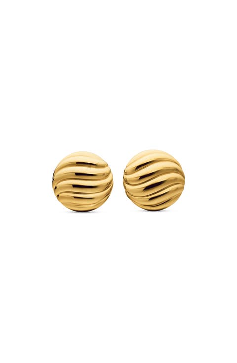 Sculpted Cable Stud Earrings