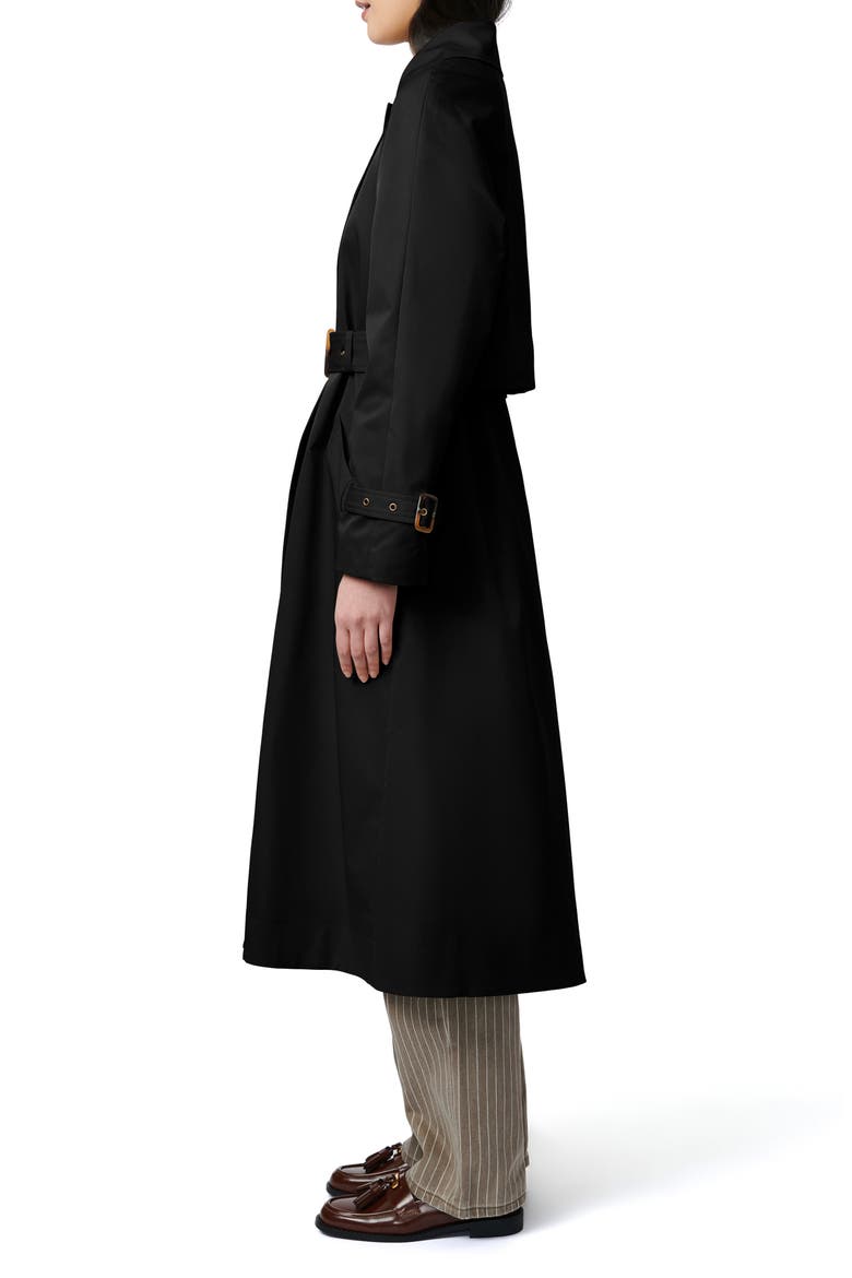 Modern Trench Coat, Alternate, color, BLACK