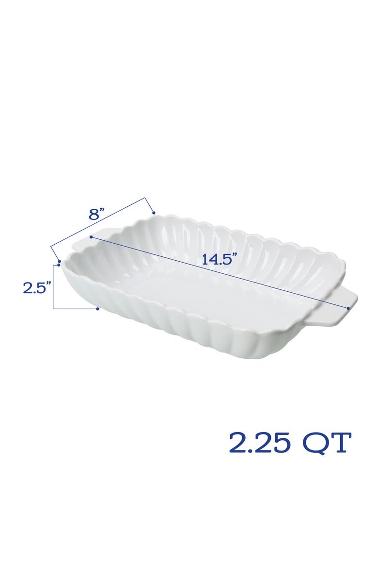 Petal 2-Piece Baking Dishes, Alternate, color, WHITE