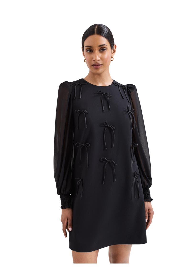 Jamie Bow Shift Dress, Main, color, Black
