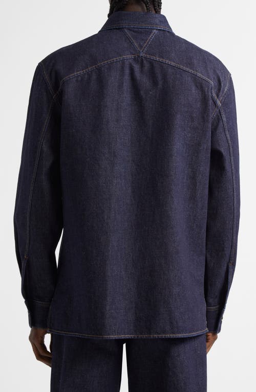 Bottega Veneta Cotton Denim Button-up Shirt In 4245 Indigo