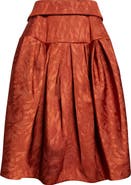 Dries Van Noten Saffy Jacquard High Waist Midi Skirt