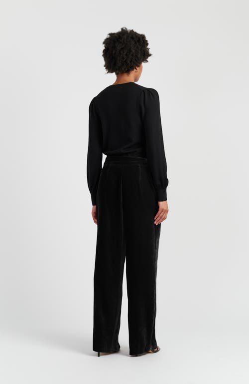 Chinti & Parker Laura Whitmore Velvet Trousers In Black