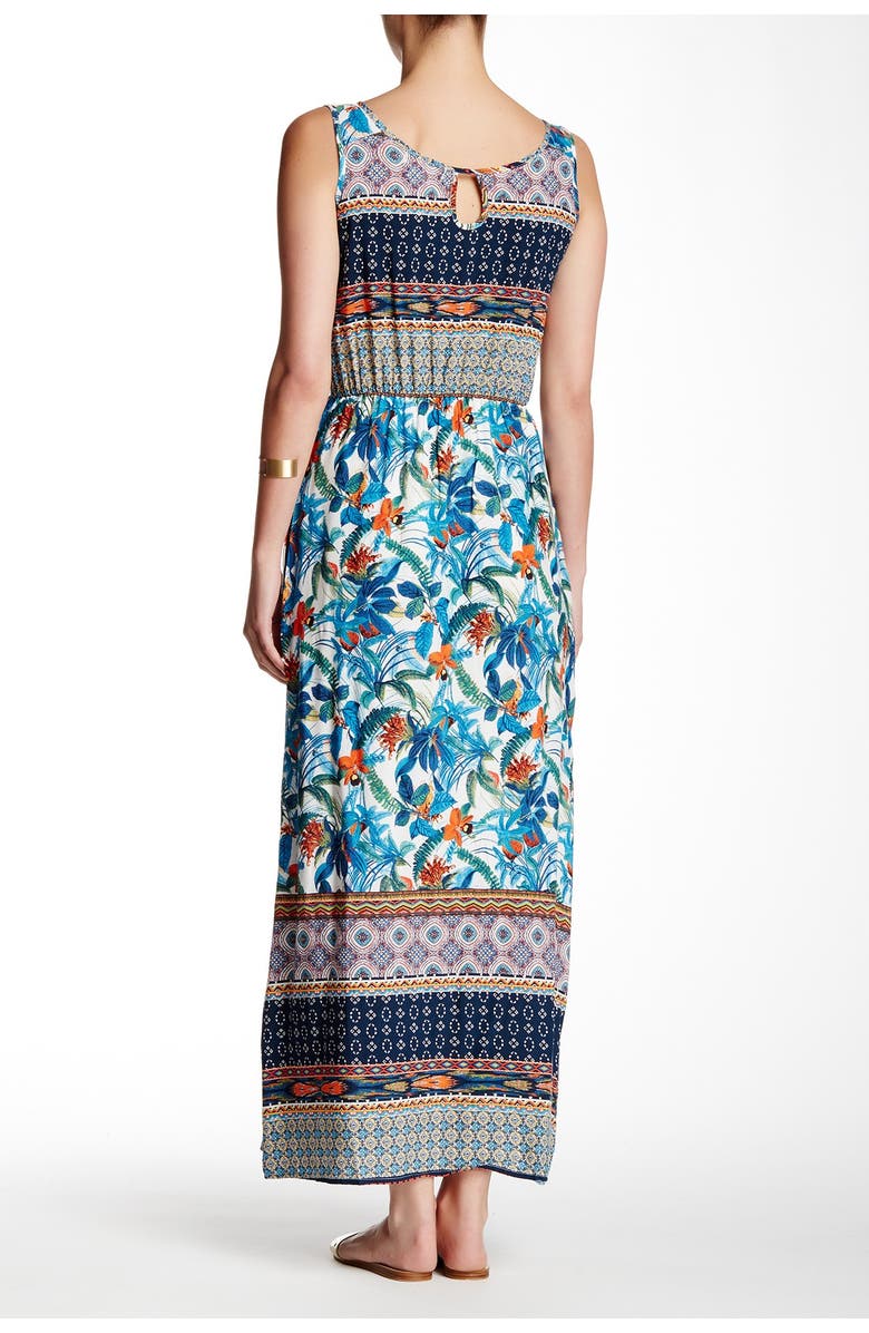 PAPILLON Printed Keyhole Maxi Dress, Alternate, color, 
