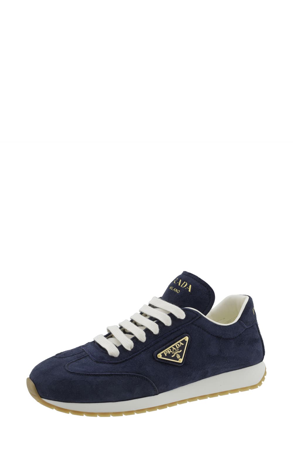 Triangle Logo Low Top Sneaker, color, NAVY