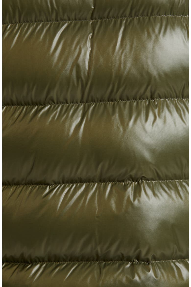 Maya Lacquered Down Jacket, Alternate, color, KHAKI GREEN