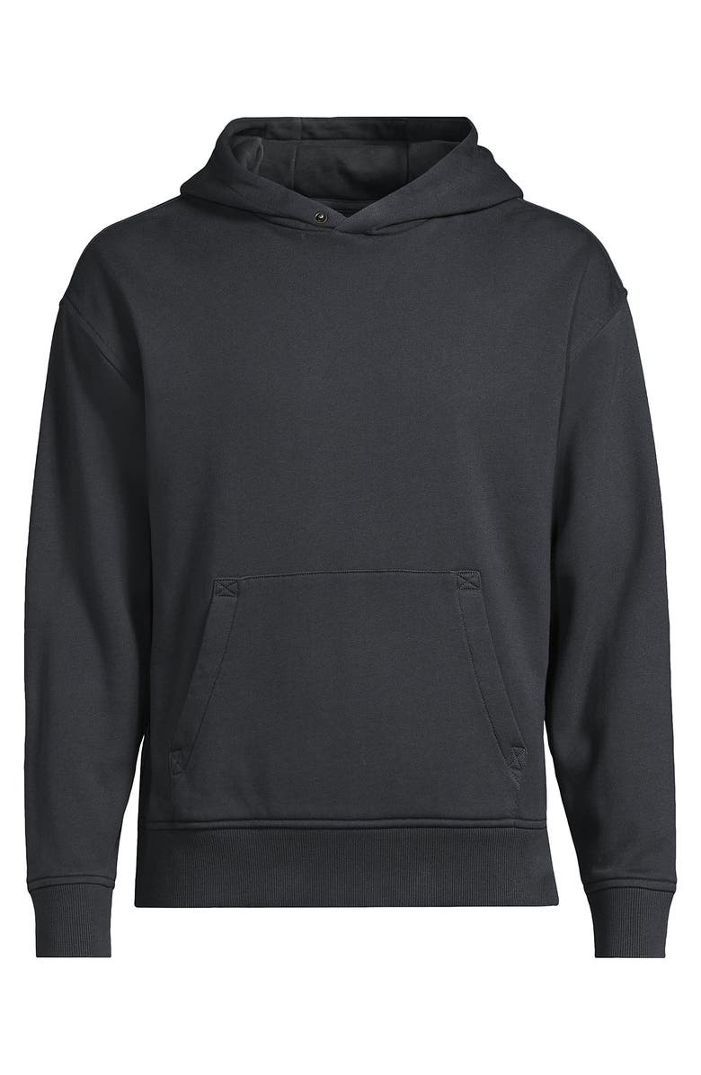 Lands' End Long Sleeve French Terry Vintage Wash Hoodie, Alternate, color, Inkwell Gray