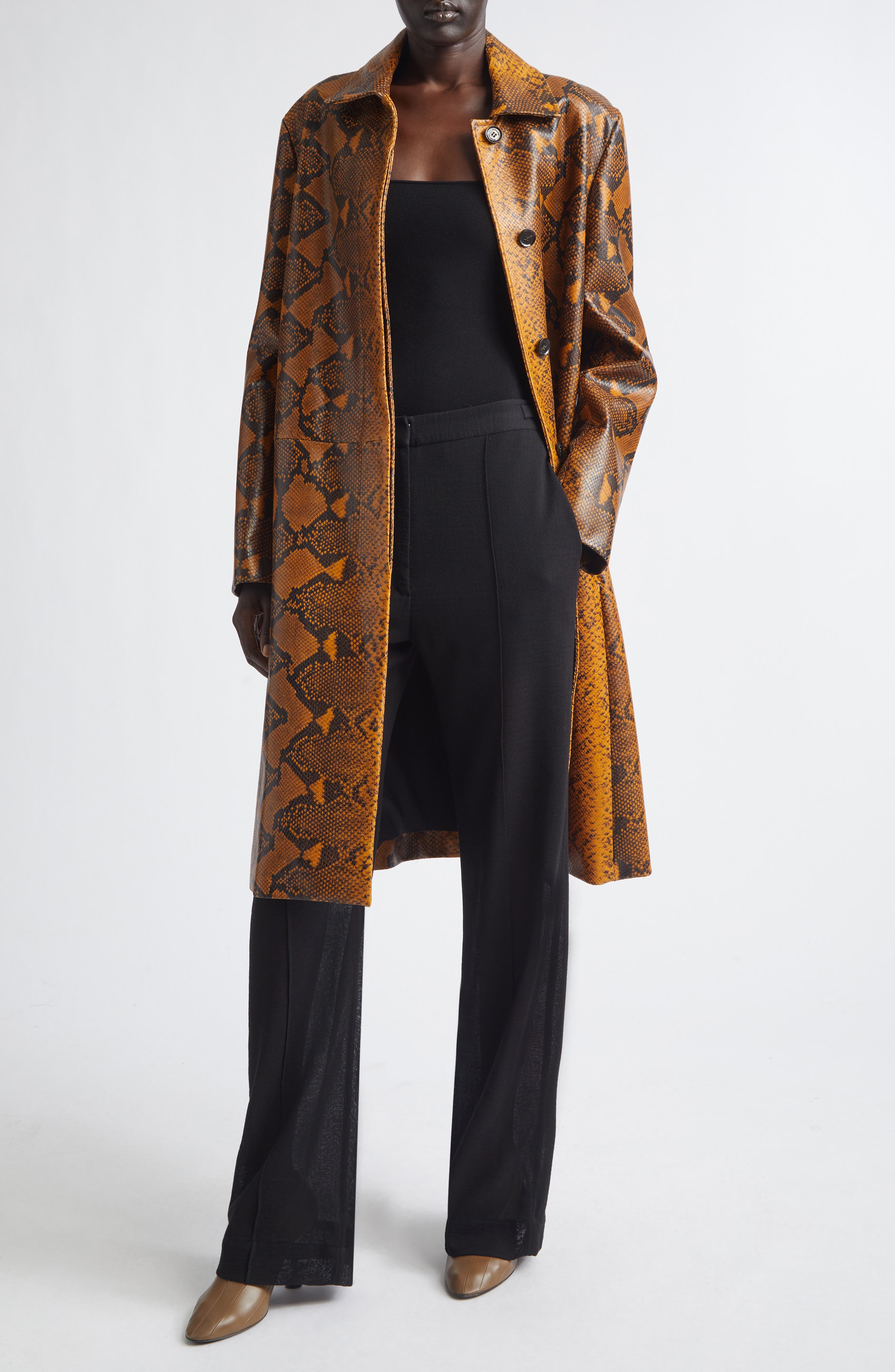 Proenza Schouler Leticia Python Print Coat (Women) | Nordstrom