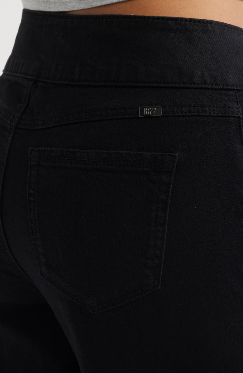 1822 Denim High Waist Extended Hem Wide Leg Jeans, Alternate, color, Black