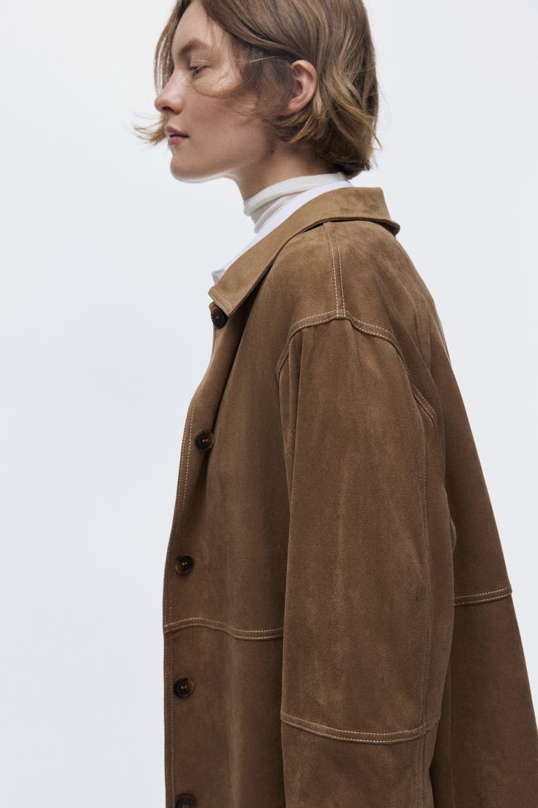 Loose-fit Shirt, Alternate, color, Brown