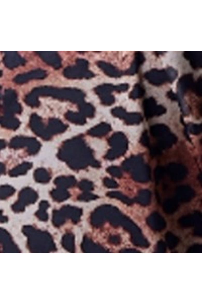 Bold Leopard Print Mini Dress, Alternate, color, Brown