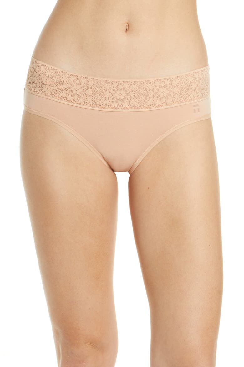 Cool Cotton Lace Briefs, Main, color, MAPLE SUGAR