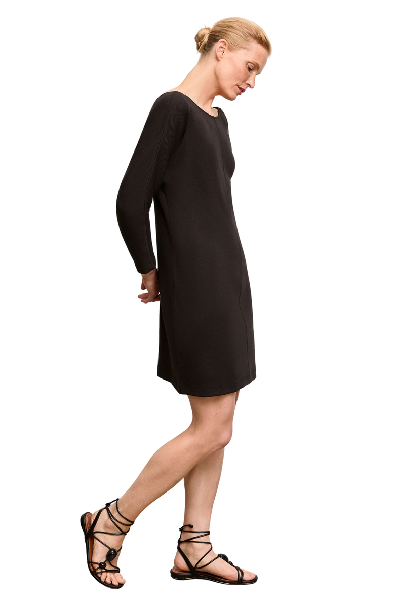 M.M.LaFleur Ivana Toss-On Dress - Ribbed Pima Modal, Alternate, color, Black