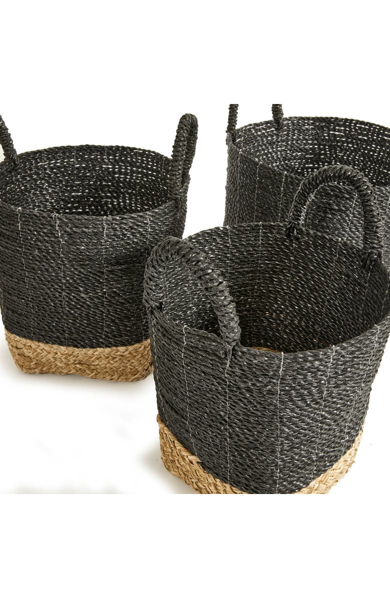 Napa Home & Garden Madura Market Baskets Set of 3, Alternate, color, Black