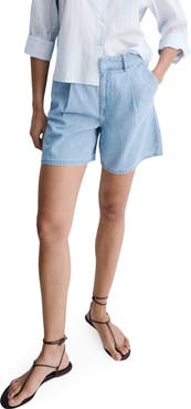 MANGO Amelie Pleated Bermuda Shorts