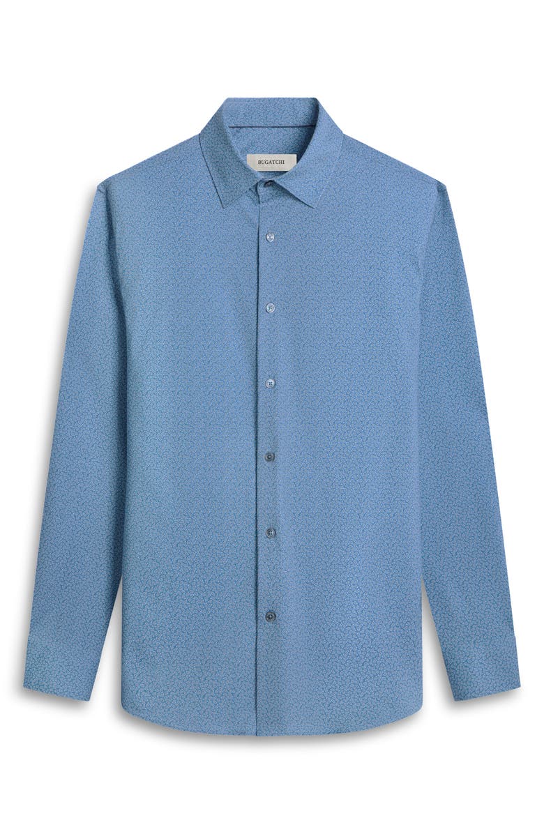 Bugatchi James OoohCotton<sup>®</sup> Paisley Button-Up Shirt, Alternate, color, Night Blue