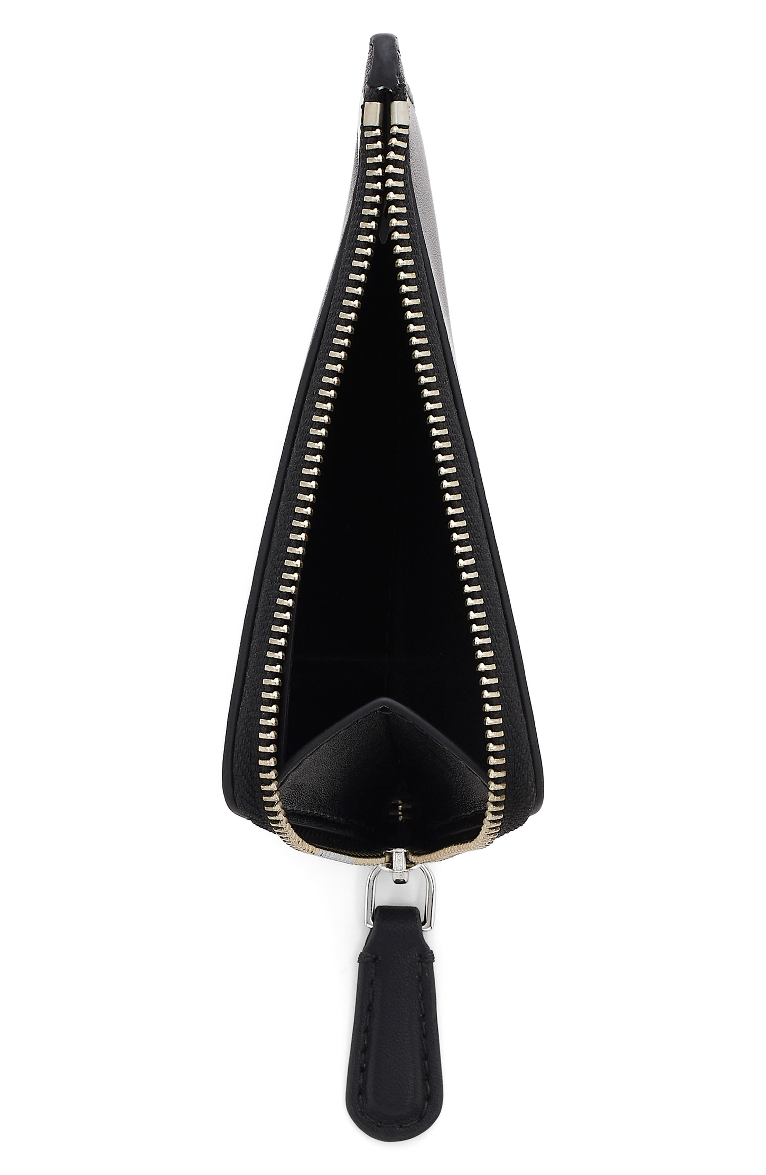 Marc Jacobs The Everyday Top Zip Charm Wallet, Alternate, color, Black