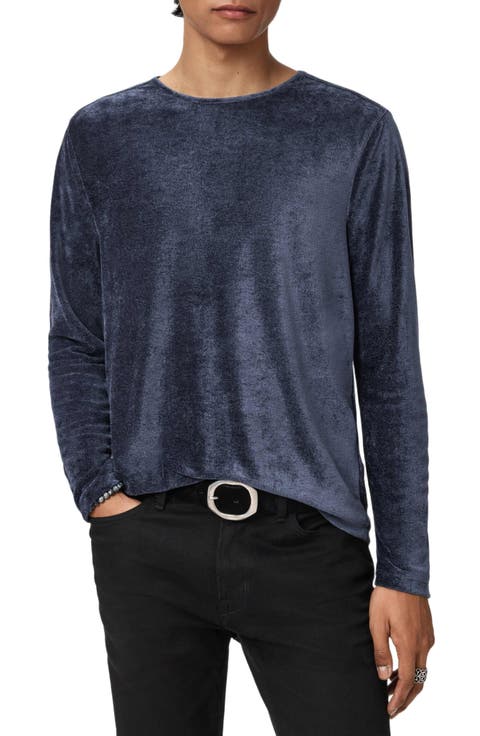 Sandro Long Sleeve Velvet Top