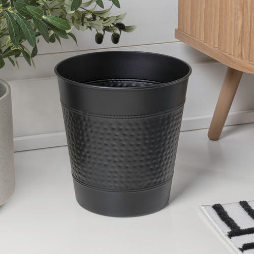 Happimess Riley Modern Classic Hammered Steel Accent 2-gallon Wastebasket