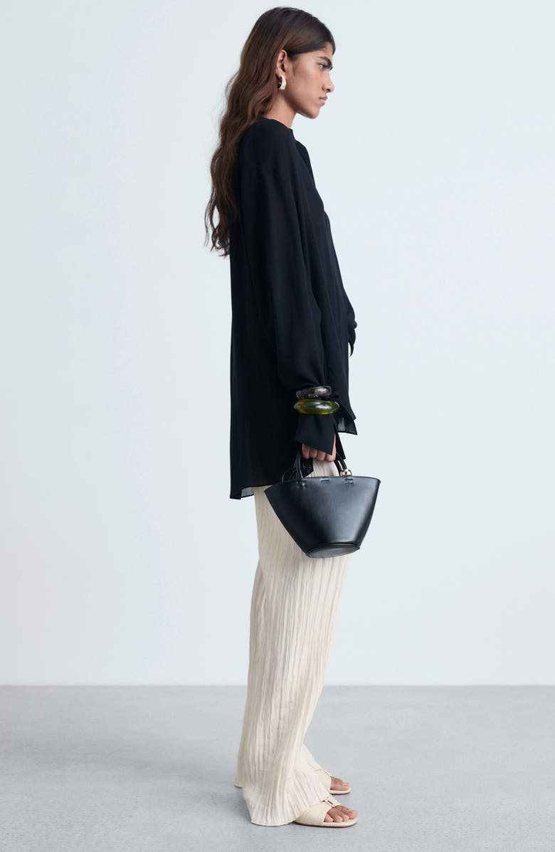 MANGO Pleated Straight Leg Pants, Alternate, color, 