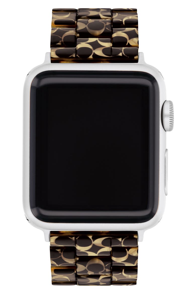 Signature Acetate Apple Watch® Watchband, Main, color, BROWN