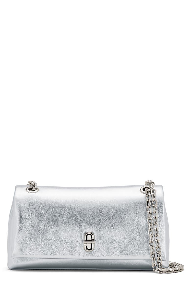 The Dual Chain Strap Mini Bag, Main, color, SILVER