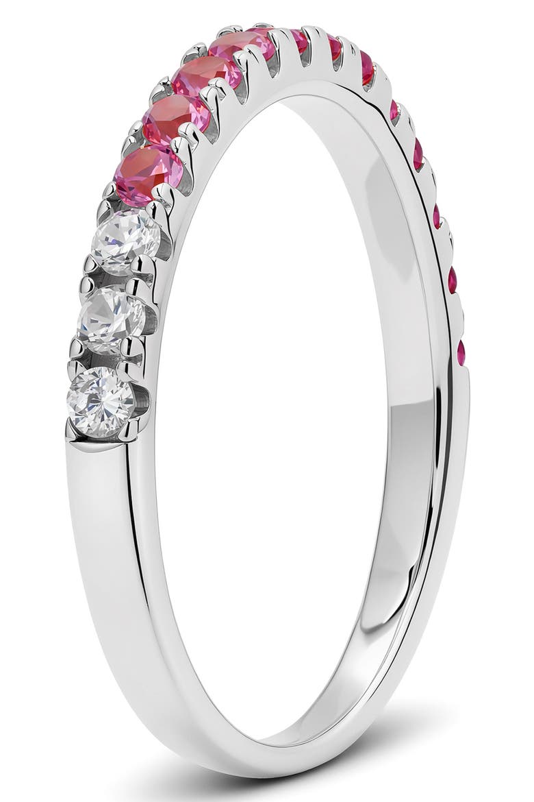 Petite Ombre Cubic Zirconia Band Ring, Alternate, color, SILVER