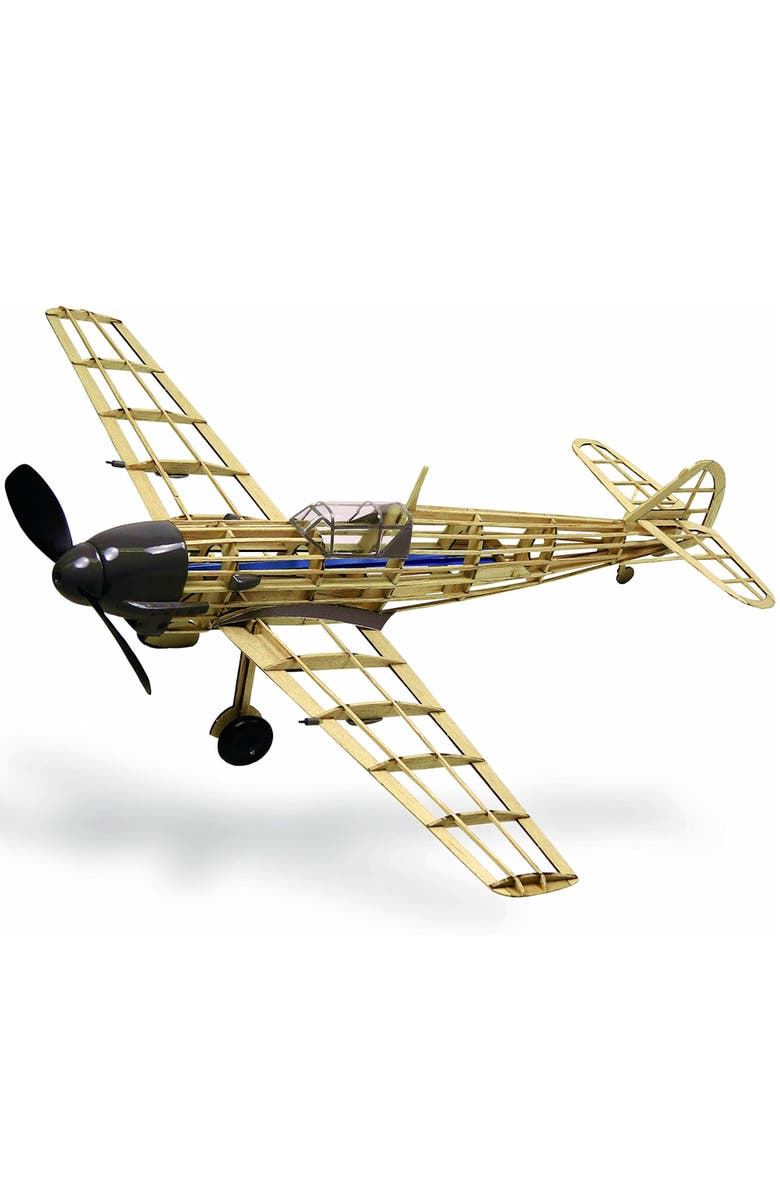 Guillow's Flying Model Kit, Messerschmitt Bf-109, Diy Airplane Building Kit, Alternate, color, Multicolored