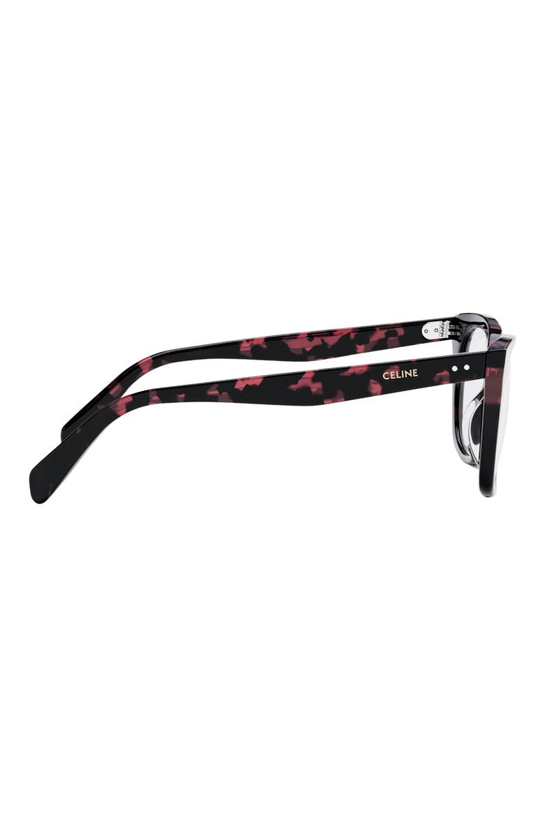 Thin 2 Dots 52mm Cat Eye Optical Glasses, Alternate, color, HAVANA