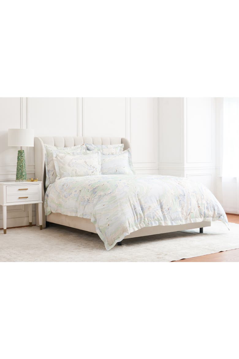 Marble Sea Glass Pillow Shams Collection, Alternate, color, Blue