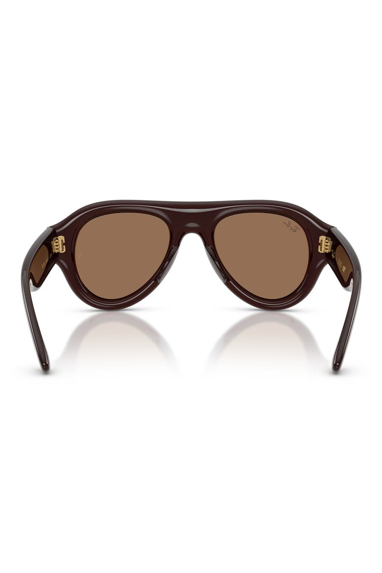 x A$AP Rocky 52mm Puffer Pilot Sunglasses, Alternate, color, TRANSPARENT BROWN / DARK BROWN